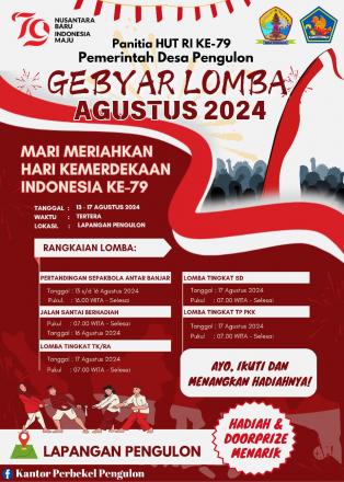 DAFTAR LOMBA HUT RI KE-79 DI DESA PENGULON